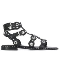 Ash - Stud Detailed Ankle Strap Sandals - Lyst