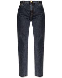 Balmain - Grey Jeans With Logo - Lyst