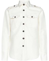 PT Torino - Long-sleeved Epaulettes Buttoned Shirt - Lyst