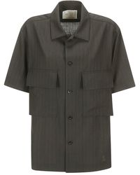 Sacai - Flap Pocket Pinstripe Shirt - Lyst