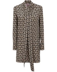 Valentino - Toile Iconographe Long-sleeved Mini Dress - Lyst