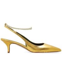 MARIA LUCA - Chain Detail Slingback Pumps - Lyst