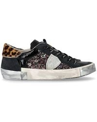 Philippe Model - Embellished Lace-up Sneakers - Lyst
