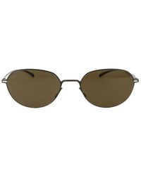 Mykita X Maison Margiela Oval Frame Sunglasses - Grey