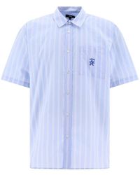 Stussy - Logo-embroidered Striped Shirt - Lyst