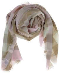 Burberry - Lightweight Checked Scarf - Lyst