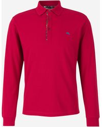 Etro Polo Shirt With Long Sleeves - Red