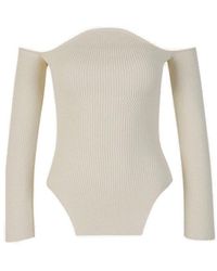 Khaite - Maria Ribbed Knitted Top - Lyst