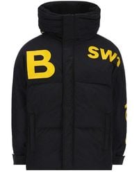 Burberry - Logo Printed Hooded Puffer Jacket - Lyst