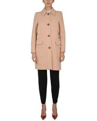 Boutique Moschino - Single-breasted Straight Hem Coat - Lyst
