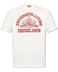 DIESEL - 't-justil-n1' T-shirt With Print, - Lyst