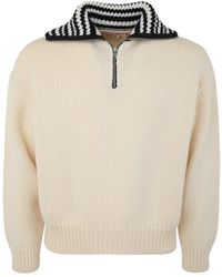 Marni - Zip-neck Knitted Jumper - Lyst