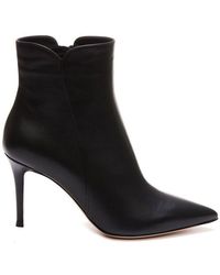 Gianvito Rossi - Levy 105 Leather Ankle Boots - Lyst