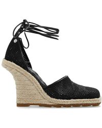 Burberry - Plunge Wedge Logo Embroidered Espadrilles - Lyst