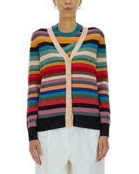 PS by Paul Smith - Signature Stripe Wool Cardigan - Lyst