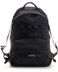 Balenciaga - Black Backpack With Logo - Lyst