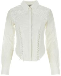 Marine Serre - Embroidered Long-sleeved Shirt - Lyst