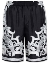 Versace - Silk Shorts With "Architectural Baroque" Print - Lyst