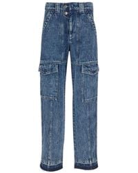 Isabel Marant - Light Blue Buttons Trousers - Lyst