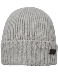 Barbour - Logo Patch Knitted Beanie - Lyst