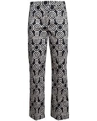 Max Mara - All-over Printed Cropped Trousers - Lyst