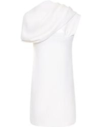 Ferragamo - Hooded Draped Mini Dress - Lyst