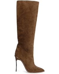 Casadei - Suede Knee High Boots - Lyst
