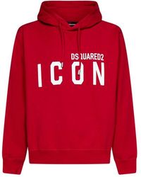 DSquared² - Icon Cotton Hoodie - Lyst