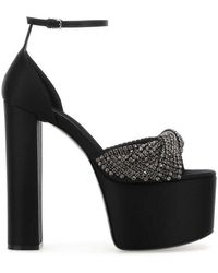 Sergio Rossi Evangelie Embellished Heeled Sandals - Black