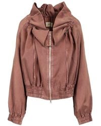 Dries Van Noten - Overdyed Cocoon Zip-Up Jacket - Lyst