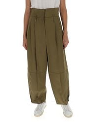 Givenchy High Waisted Military Trousers - Green