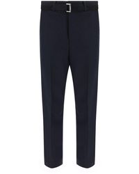 Sacai - Belted Tailored Trousers - Lyst