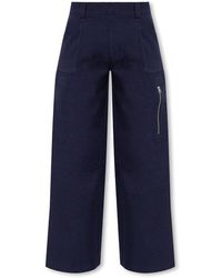 Ami Paris - Trousers With Wide Legs - Lyst