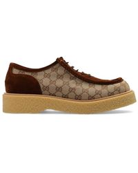 Gucci - Monogrammed Lace-up Shoes - Lyst