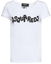 DSquared² - Logo Scoop T-shirt - Lyst