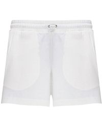 Moncler - Logo Patch Drawstring Jersey Shorts - Lyst