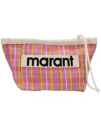 Isabel Marant Striped Zip-up Clutch Bag - Red