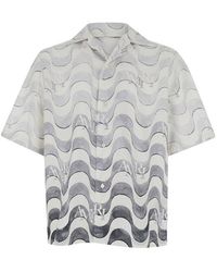 Amiri - Staggered Wave Printed Short-sleeved Shirt - Lyst