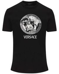 Versace - Medusa Printed Crewneck T-shirt - Lyst