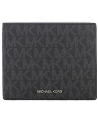 Michael Kors Leather Logo Detailed Bi-fold Wallet in Black for Men - Lyst
