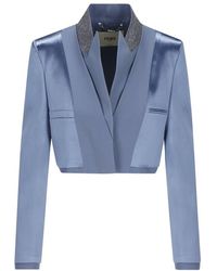 Fendi - Tailored Cropped Suit Jacket - Lyst