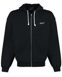 Axel Arigato - Logo Embroidered Zipped Drawstring Hoodie - Lyst