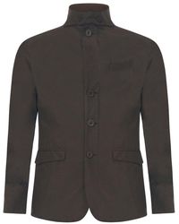Herno High-neck Buttoned Jacket - Brown