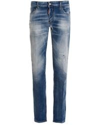 DSquared² - Logo Embroidered Straight Leg Jeans - Lyst