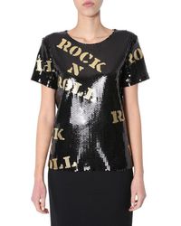 Moschino - T-shirt With Sequins - Lyst