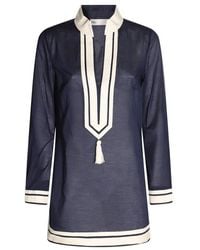 Tory Burch - Cotton Tunic Mini Dress - Lyst