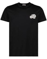 Moncler - Logo Patch Crewneck T-shirt - Lyst