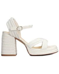 Castañer - Valle Interwoven Metallic Slingback Sandals - Lyst