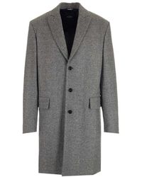 Dolce & Gabbana - Grey Wool Coat - Lyst