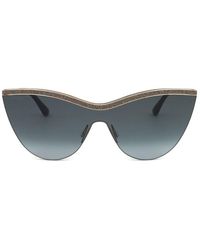 Jimmy Choo - Cat-eye Frame Glittered Sunglasses - Lyst